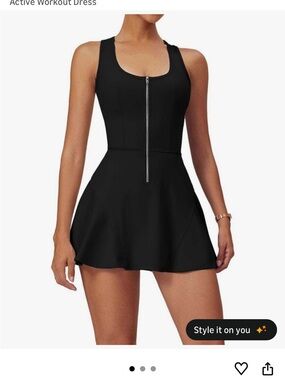 Wellwits Women's Workout Dress - Size S - Black